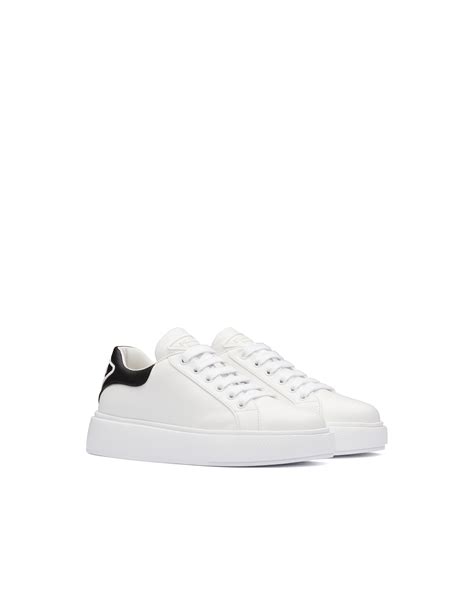 prada leather sneakers women's.